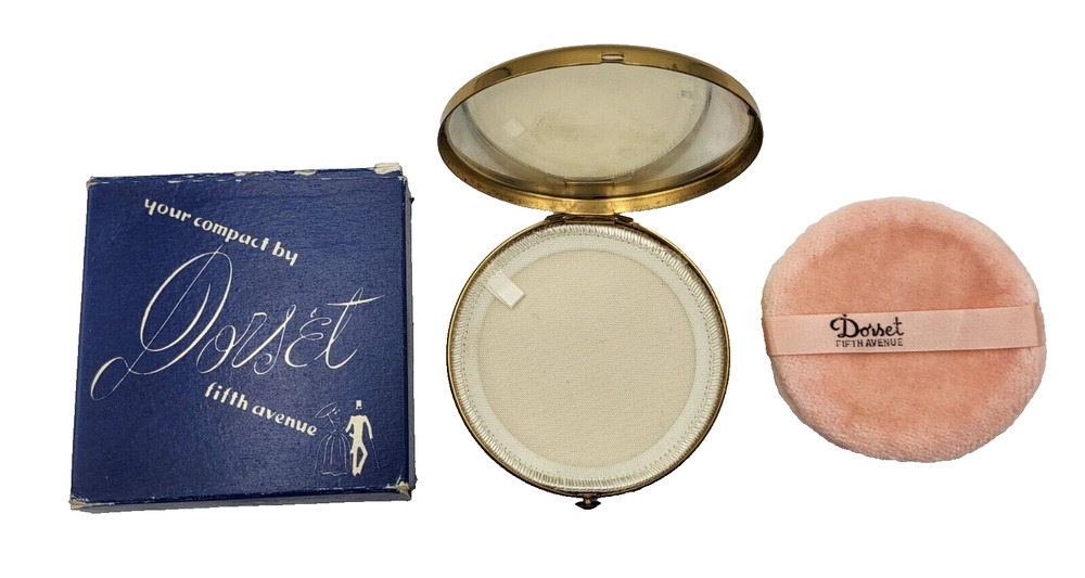 Vintage 1950s DORSET Fifth Avenue Compact Monogrammed JBC Never Used YK